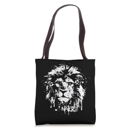 Lion Graffiti Portrait Nature Predator Cat Symbol Tote Bag