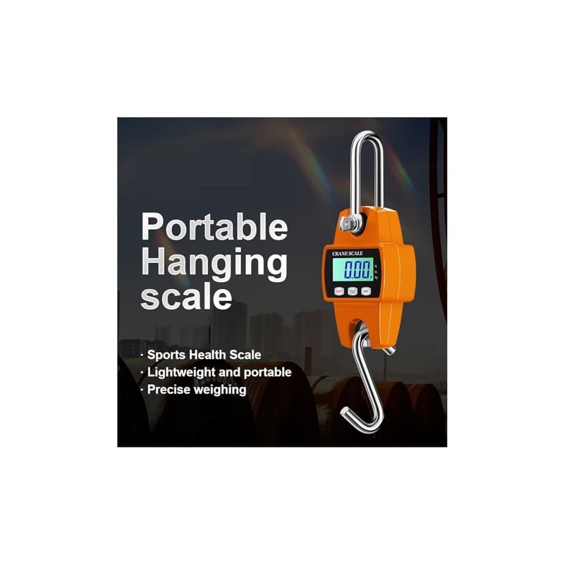 Digital Hanging Scale - Electronic Crane with LCD Display Industrial