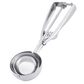 Pala de Helado Cuchara de Helado de Acero Inoxidable Apta para Lavavajillas Cookie Scoop Gatillo de Helado para Helado Duro (6CM)