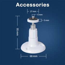 Pack of 4 Ring Camera Mount, Camera Holder, Ring Camera Outdoor Mount, 360 Degree Adjustable for Indoor and Outdoor Use, Camera Mount Security Camera Holder for Indoor and Outdoor Use (White)