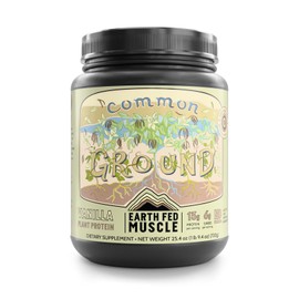 Earth Fed Muscle Common Ground Vegan Protein Powder, Plant Based Protein with Himalayan Pink Salt & MCT Oil - Soy Free - Gluten Free - Zero Added Sugar - Keto (25.4 Ounce, Vanilla)