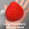 Large 3D Strawberry Silicone Mold Vivid Strawberry Fruit Chocolate Candy