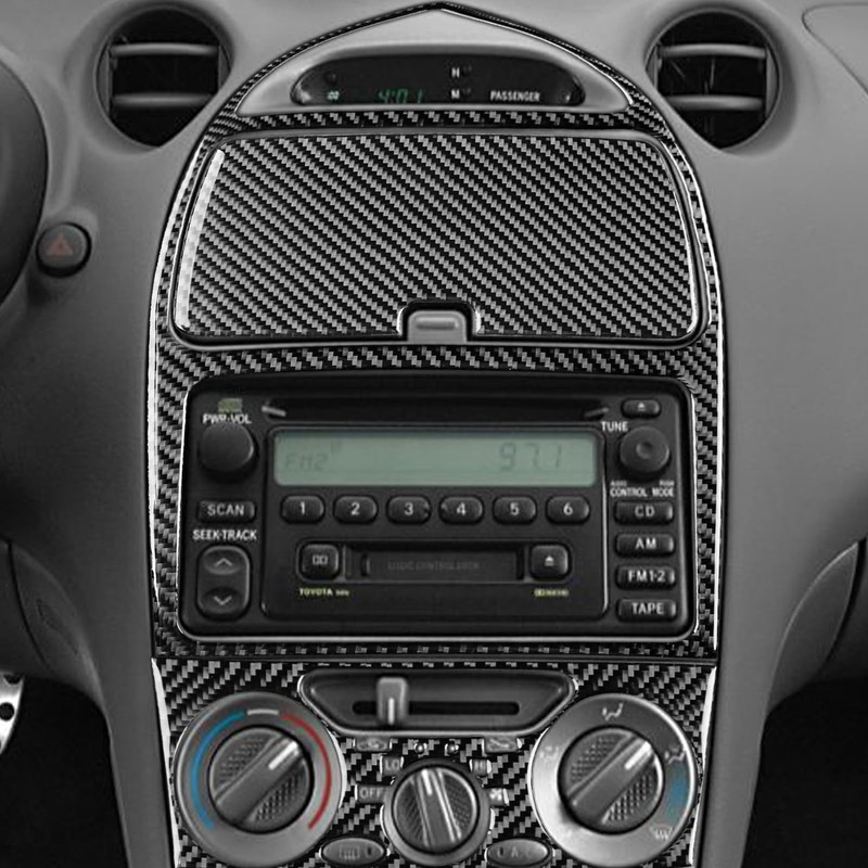 PJFUS Real Premium Carbon Fiber Car Dash Central A/C Control