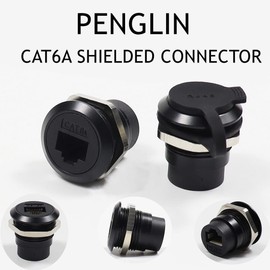 PENGLIN 5PCS Waterproof RJ45 CAT6A/6/5E Panel Mount Connector