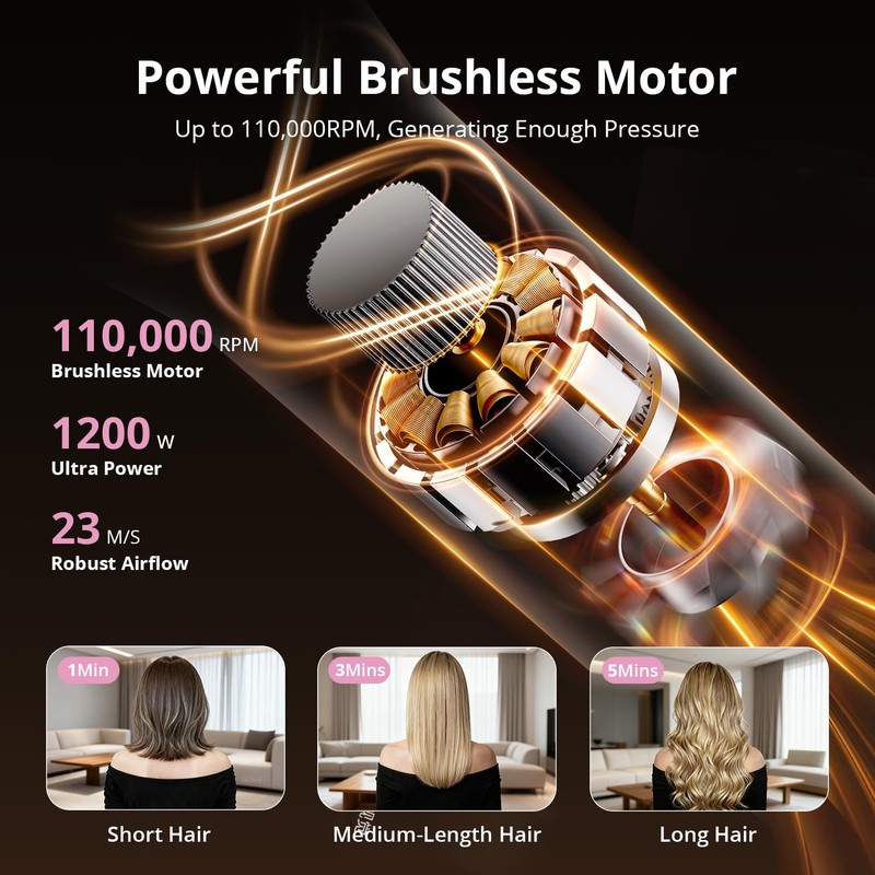 Air Wrap Hair Styler, Fast Drying Blow Dryer & Curling