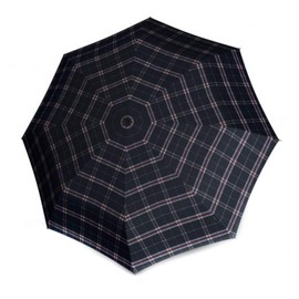 Knirps T.200 Duomatic Pocket Umbrella - Stable and Storm Resistant - Shanghai, Check Navy, One Size, Check Navy