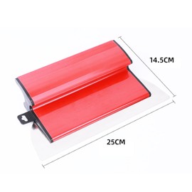 GIONAR Putzkelle, Skimming Klinge, Nivellierspachtel, Glättspachtel für Trockenbau/Wandplatte/Gipskarton (Rot, 25 cm)