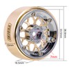 INJORA ModuWheel 1.3 Inch Negative Offset Brass & Aluminium Beadlock