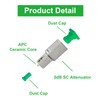 5Pcs 5dB SC-APC Fiber Optic attenuator, Fiber Signal Attenuation Converter,