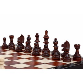 Abio Magnetic Chess Game 28 x 28 cm Wooden Chess Board High-Quality Folding Board Games Chess Game Travel Games Set Games for Adults Chess Board Magnetic 140