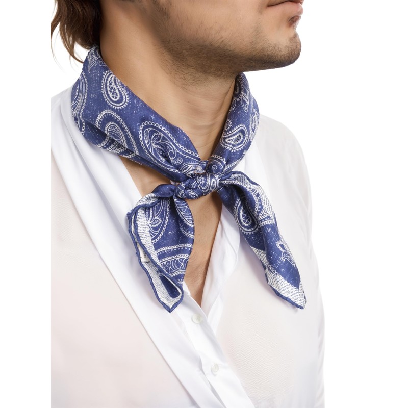 Prettystern Unisex Hand Rolled Silk Scarf for Men and Women