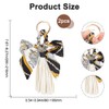 Beebeecraft 2 Pieces Bow Tassel Keyring, PU leather