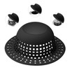 Aluvor Shower Drain Hair Catcher, Bathtub Drain Cover Foldable Silicone