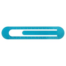 sourcing map Straight Ruler 13 cm Metric Bookmark Clip Ruler Metal Aluminium Alloy Scale on Both Sides Measuring Tool for Measuring, Study, Reading, Classroom, Office, Blue