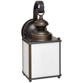 Sea Gull Lighting Generation 84157DEN3-71 Transitional One Light Outdoor Wall Lantern from Seagull-Jamestowne Collection Dark Finish, Medium, Antique Bronze