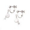 Nico-chan Earrings (e0006), Silver, Quartz