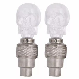 Unbranded LED Skull Lights 2X MultiColor Tire Wheels Valve Stem Caps Motorcycle Car Truck