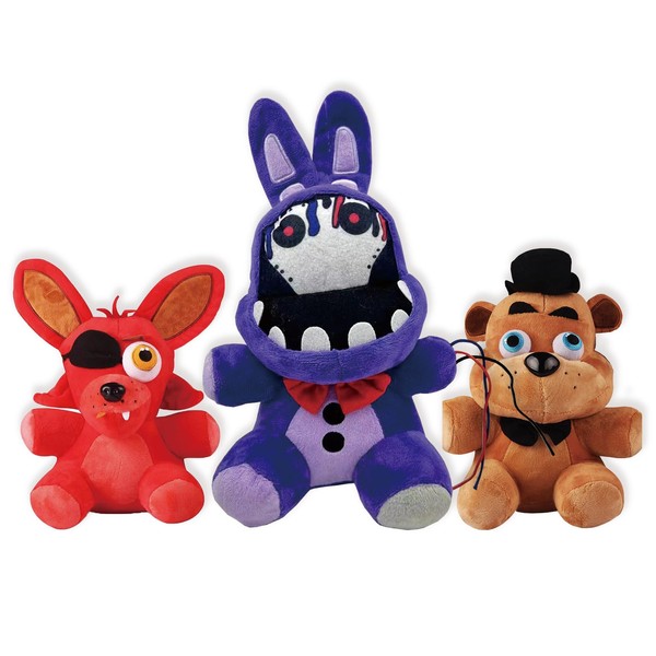 ZMAPU FNAF Fazbear Plush Foxy Plush Withered Purple Bunny Plush