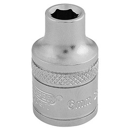 Draper 16531 3/8-Inch Square Drive 6 Point Metric Socket, 6mm Size