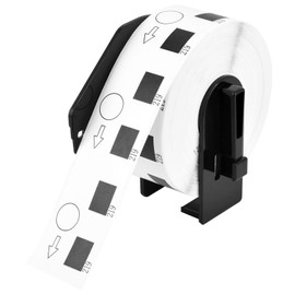 USUPERINK (1 Roll/ 1200 Labels per Roll) Compatible for Brother DK1219 DK-1219 Diameter 1/2'' 12mm White Round Paper Labels with Cartridge Use in QL-500 QL-550 QL-560 QL-700 QL-800 QL-810W QL-1050