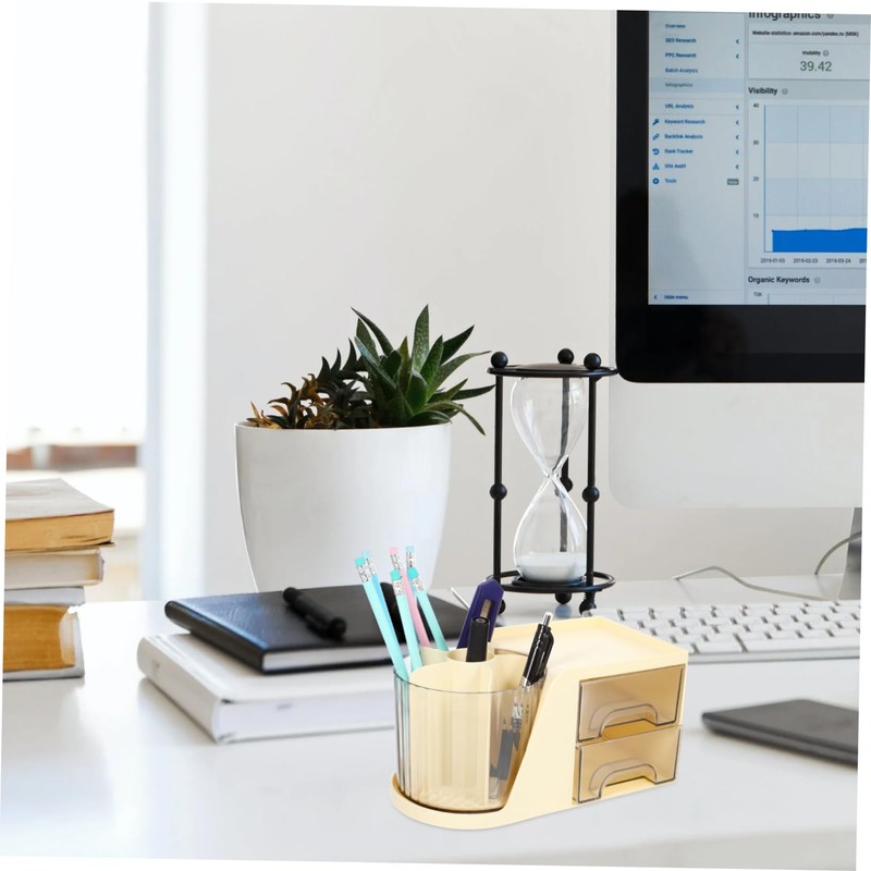 Operitacx Pen Storage Box Makeup Brush Organizer Household Table Organizer