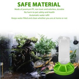 Reptile Water Bottle, Automatic Reptile Water Dispenser, Reptile Water Dispenser, Water Dispenser with Water Bottle, Turtle Feeder for Lizards, Turtles, (Large)