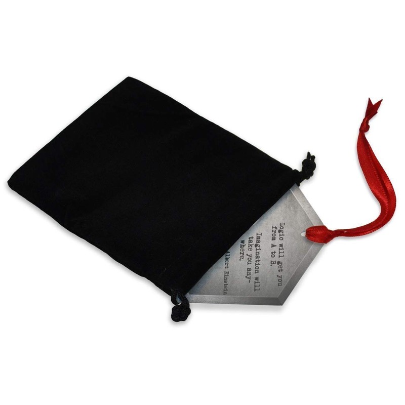 Albert Einstein - Famous Scientists Glass Christmas Ornament