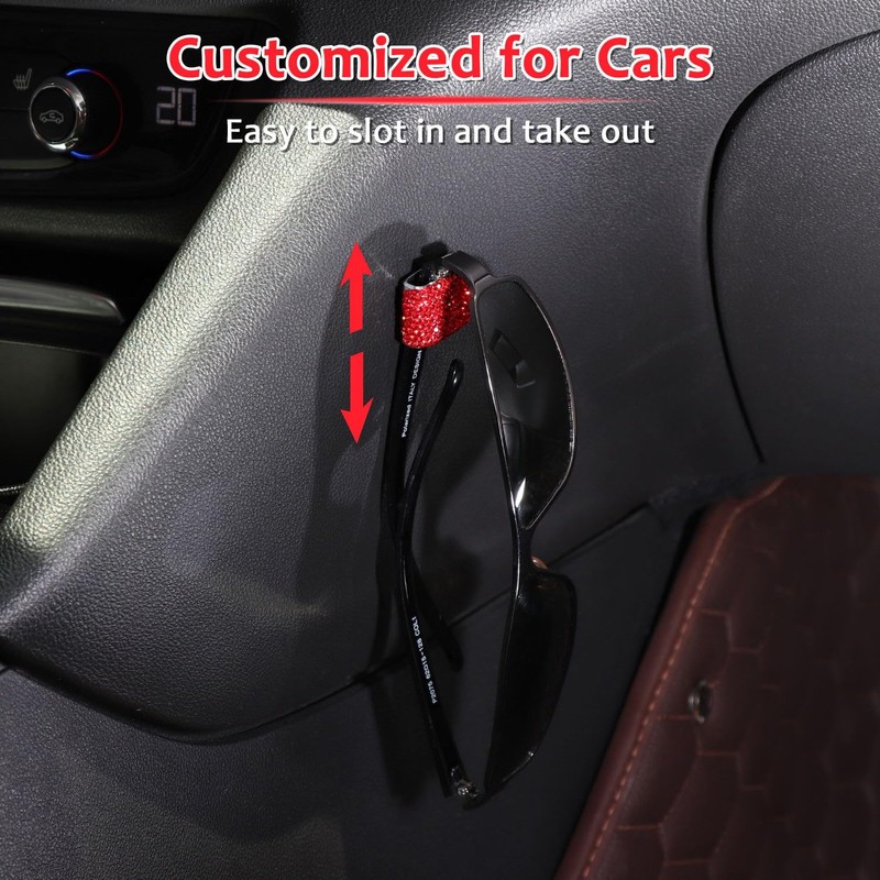 ToBeQueen Sunglass Holder for Car Dash,Eyeglasses Hanger for car,Glasses Holder