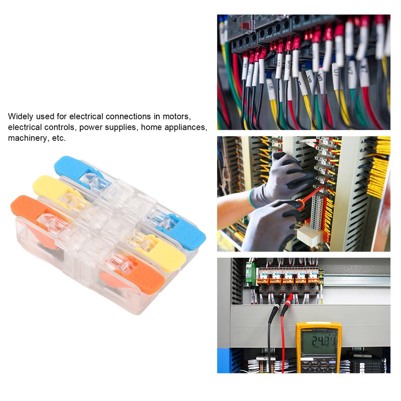 10Pcs Lever Wire Connector Electrical Quick Wiring Connect Inline Splicing