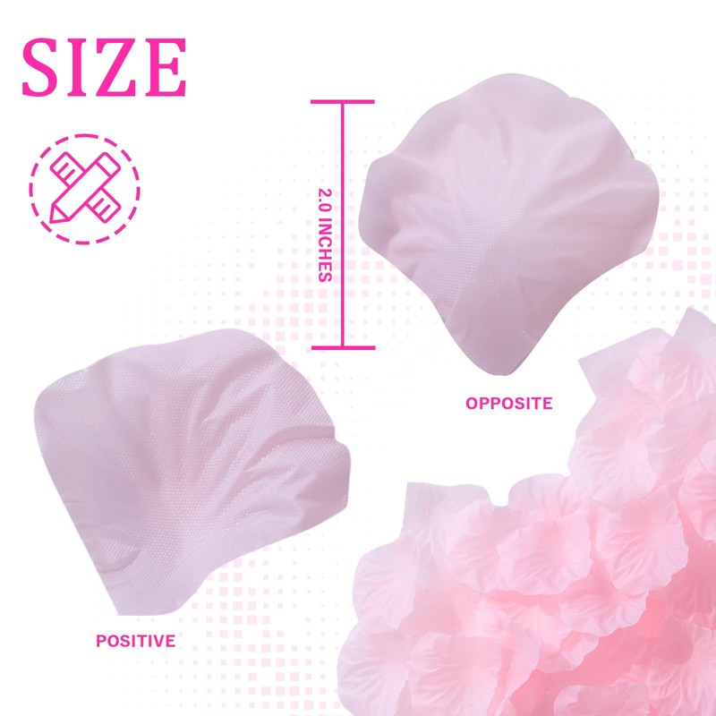 XIANNVXI 1500 PCS Pink Rose Petals,Artificial Faux Fake Silk Pink