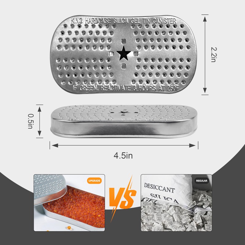 Kinghardcase Pistol/Gun/Ammo Case Safe Dehumidifier Silica Gel with Rechargeable Beads,