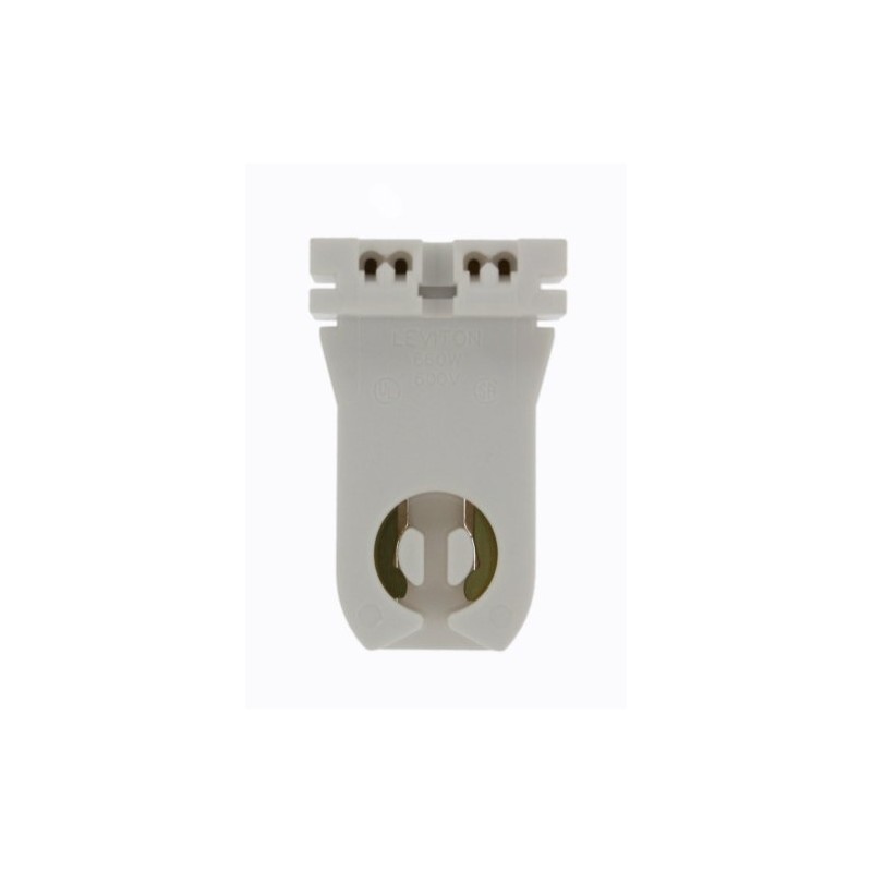 Leviton 13355 Medium Base, Bi-Pin, Fluorescent Lampholder, White
