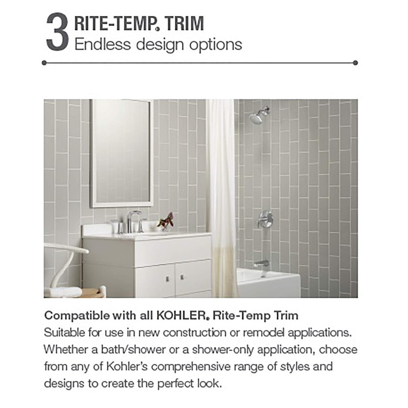 Kohler K-8304-KS-NA Rite-Temp® Pressure-Balancing Valve Body and Cartridge Kit with
