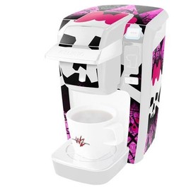 WraptorSkinz Decal Style Vinyl Skin compatible for Keurig K10 / K15 Mini Plus Coffee Makers Pink Diamond Skull (COFFEE MAKER NOT INCLUDED)