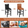YISUN Bar Stool Covers, Stretch Waterproof PU Bar Stool Slipcover