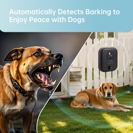 Ultrasonic Dog Bark Deterrent Device up to 50Ft Range, High-Frequency Anti-Barking Stopper for Dogs with 3 Modes, Indoor/Outdoor Control, Neighbor-Friendly Silencer Box