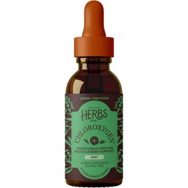 Herbs Etc. ChlorOxygen Chlorophyll Concentrate - Highly-Concentrated Energy Support - Aids Healthy Blood Circulation - Natural Vitality Support - Alcohol-Free - Mint, 2 fl oz (About 132 Servings)