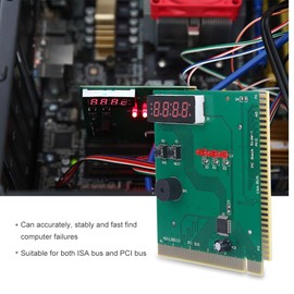 PC Motherboard Diagnostic Card, 4 Digit Card, PC Analyzer, Computer Diagnostic Motherboard Post Tester, for PCI and ISA Analyzer Tester Diagnostic Card