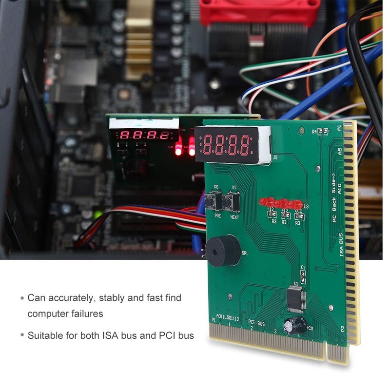 PC Motherboard Diagnostic Card, 4 Digit Card, PC Analyzer, Computer