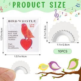 Sonwyoung 10 Pcs Bird Whistle Toys Magic Bird Caller Tongue Tweeting Noisemaker Whistle Tricks Gag Toys