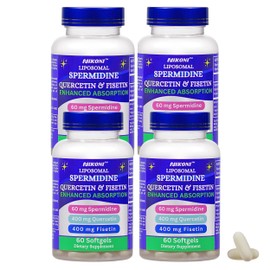 Nikoni Liposomal Spermidine, Quercetin, Fisetin 860mg Supplement for Healthy Aging, Cellular Renewal, Cognitive Function 240 Softgelss