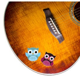 5 x Glossy Vinyl Stickers - Owls Owl Bird Pink Purple Bike Laptop Decal #4046 (A5 Sheet)