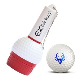 EZ BALL STAMP Golf Ball Stamp/Stamper - Ultra Quick Drying, Smear Free Ink Marker to Personalize Your Ball (Blue Deer)