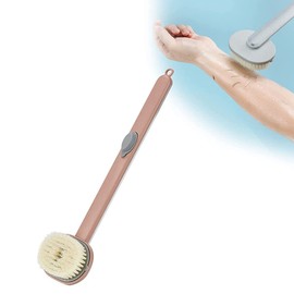 Gefemini Liquid Bath Brush with Long Handle, Detachable Back Brush with Soap Dispenser Body Wash Brush Long Handled Bath for Massage Cleaning Brush Exfoliating Brush Back Care Shower Brush