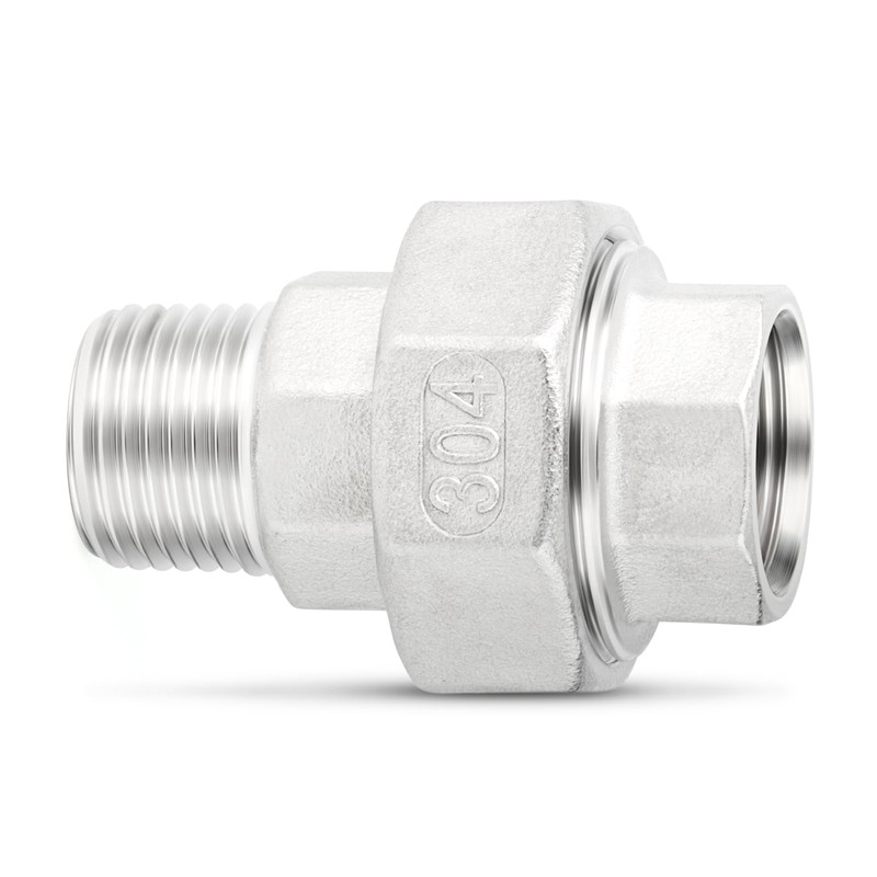 TAISHER 2 pieces 304 stainless steel union, 1 inch BSP