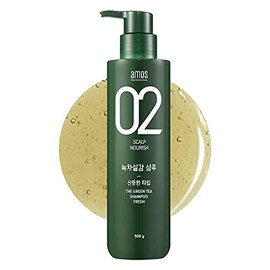 AMOREPACIFIC amos scalp feel the green tea shampoo for oily, made in Korea, Kstyle, anti hair fall 500g by AMOS