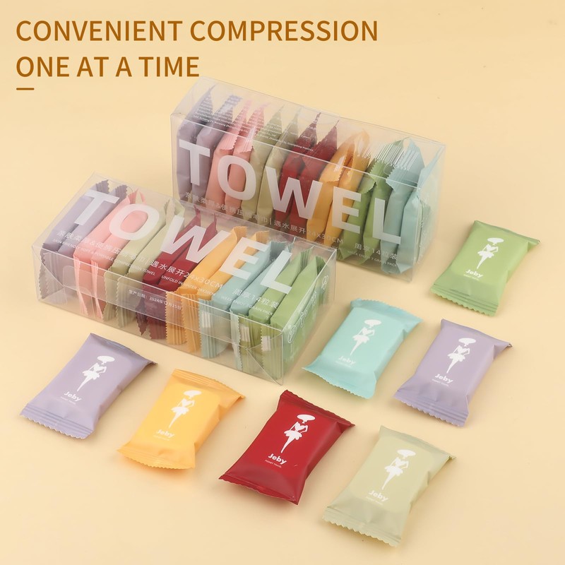 56 Pcs Compressed Towels,Portable Compressed Towel Tablets,Reusable Thicker Face Towels,Super