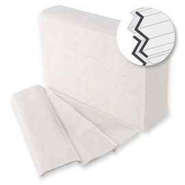 Pack of 2000 Paper Towels Compact, 2-Ply Cellulose, Interfold, White, L: 20 cm, W: 25 cm, Paper Hand Towels, Disposable Hand Towels, Hand Paper, Recycled Paper