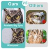 OffiCreative 2 Pack Reflective Fake Owl Decoy, Brown Feathered, Double-Sided