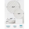 FOBENTA 18 Piece Embossed Dinnerware Sets for 6, Scratch-Resistant Plates